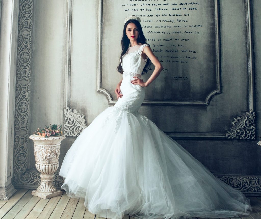 cleaning a wedding dress