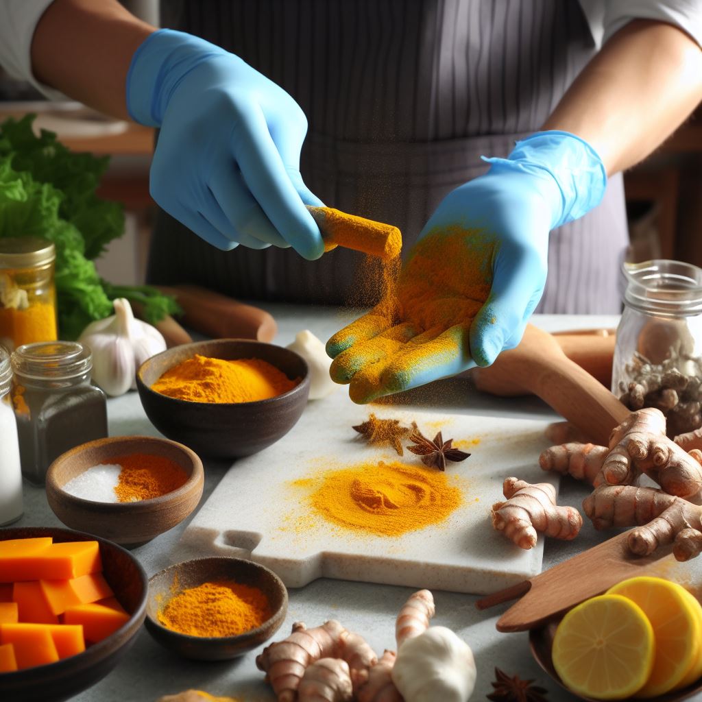 wearing gloves whilst cooking