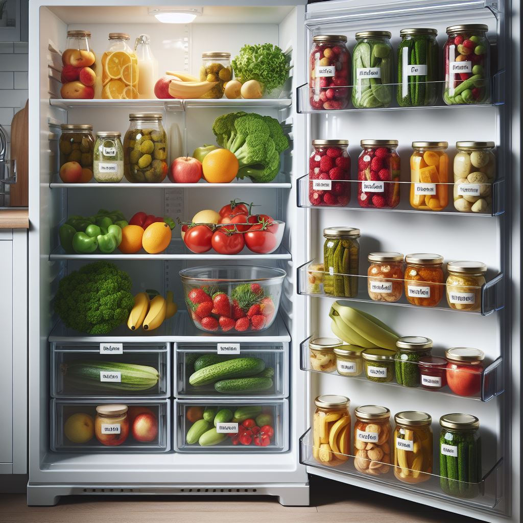 clean and organized fridge